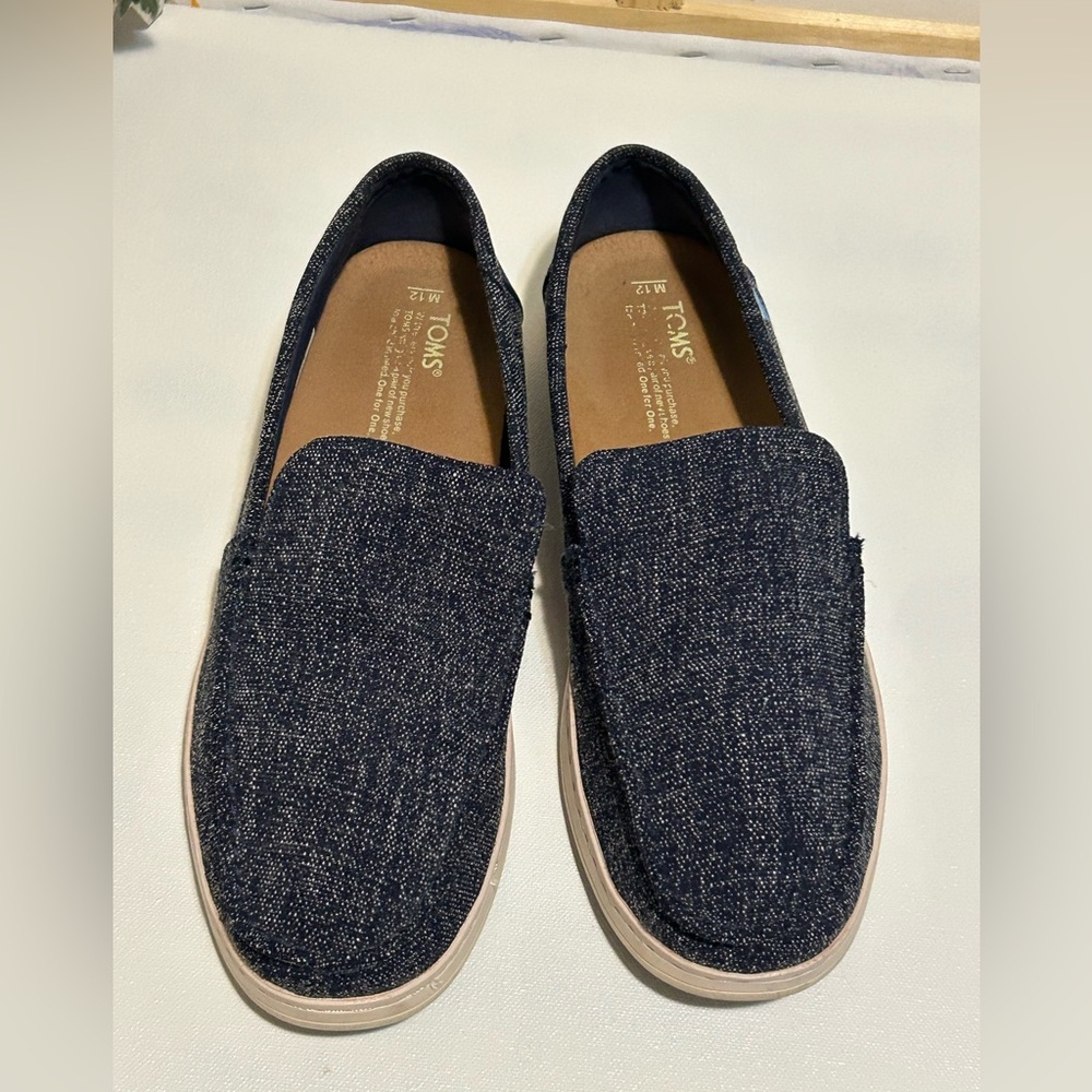 Toms Men’s Navy Canvas Slip-On Loafers